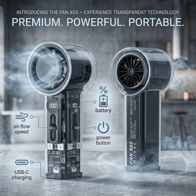 X05 Handheld Fan Portable High-Speed Cooling Turbine – AI Cooling Mini Fan Bangladesh_img_1