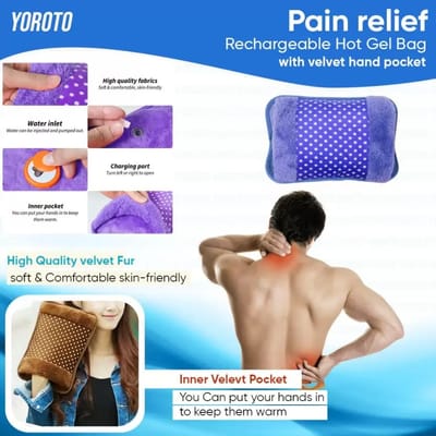 Electric Hot Water Bag Pain Remover - Multicolour - Hot Water Bag_img_3