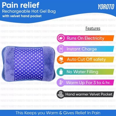 Electric Hot Water Bag Pain Remover - Multicolour - Hot Water Bag_img_2