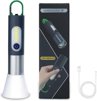 ALLYES LED Rechargeable Flashlight (Zoomable, 4 Modes, Tactical, IP65 Waterproof, Type‑C)_img_0