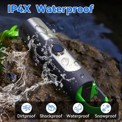 ALLYES LED Rechargeable Flashlight (Zoomable, 4 Modes, Tactical, IP65 Waterproof, Type‑C)_img_1