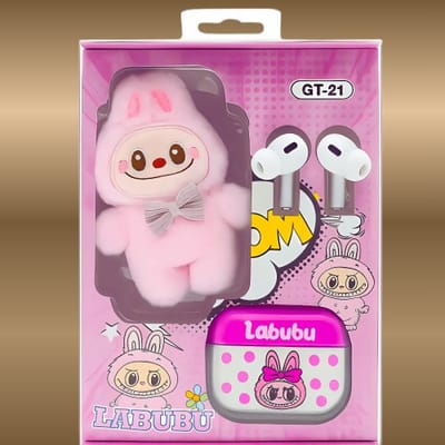 Labubu Wireless Earbuds with Cute Cartoon Stuffed Case GT-21_img_1
