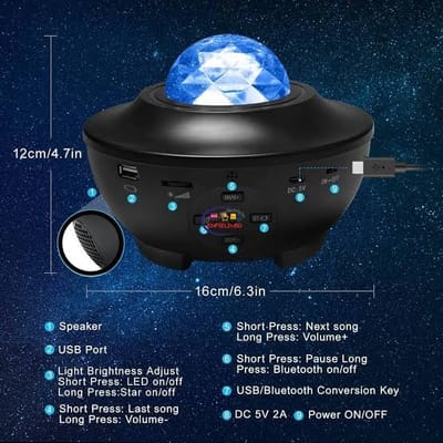 Galaxy Projector Light with Speaker_img_4