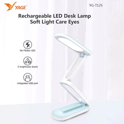 Yage T-125 LED Table Lamp USB Rechargeable Reading Desk Lamp_img_0