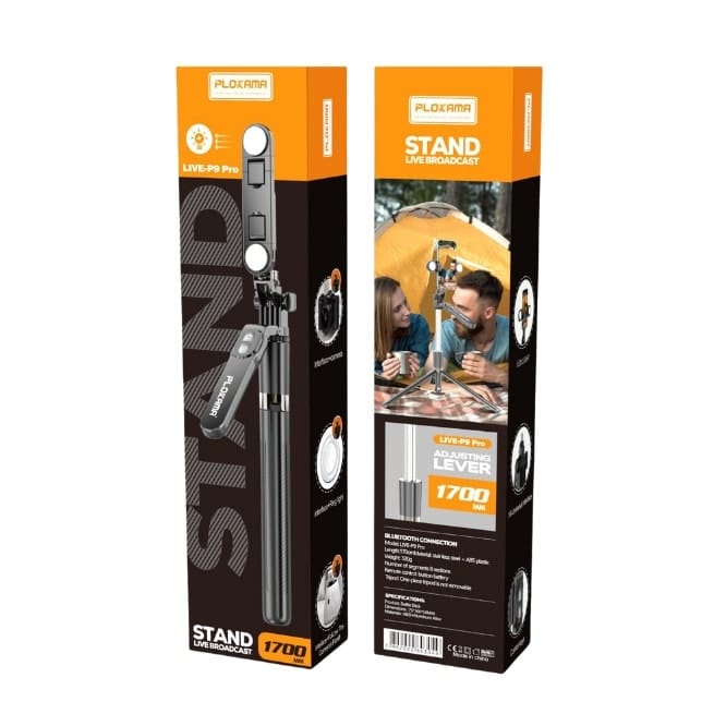Plokama P9 Live Broadcast Selfie Stick Tripod 1700MM