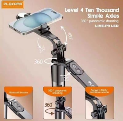 Plokama P9 Live Broadcast Selfie Stick Tripod 1700MM_img_1