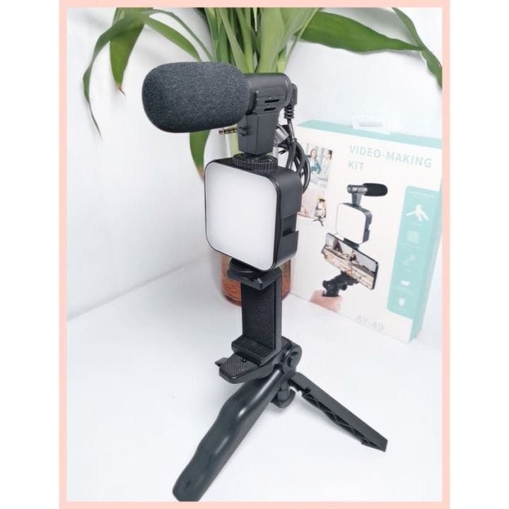 AY-49 remote control Video Kits Microphone LED Fill Light Mini Tripod