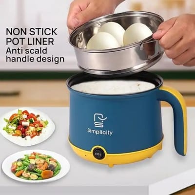 Simplicity Portable Electric Multicooker Cooking Pot With Steamer 1.8L_img_1
