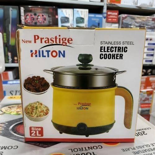 Prestige Hilton Stainless Steel Electric Cooker – 2 Liter