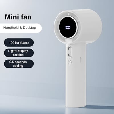 Small Wind Cannon Fan With Adjustable Speed & Digital Display_img_2