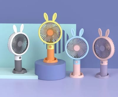 Cartoon Handheld USB Charging Mini Fan 3 Speed_img_0